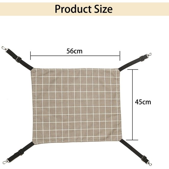 syiyunran Cat Hammock Cage Cat Hammock Small Animal Bed with Metal Carabiners Adjustable Comfortable Soft Double-Sided Strap for Cats, Small Dogs, Rabbits etc. (L syiyunran Cat Hammock Cage Cat Hammock Small Animal Bed with Metal Carabiners Adjustable Comfortable Soft Double-Sided Strap for Cats, Small Dogs, Rabbits etc. (L