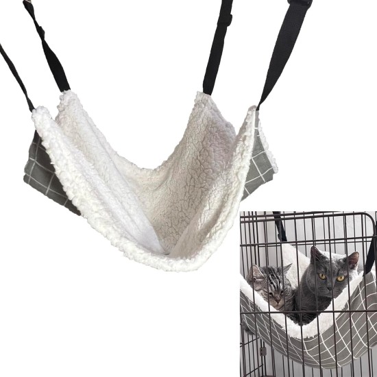 syiyunran Cat Hammock Cage Cat Hammock Small Animal Bed with Metal Carabiners Adjustable Comfortable Soft Double-Sided Strap for Cats, Small Dogs, Rabbits etc. (L syiyunran Cat Hammock Cage Cat Hammock Small Animal Bed with Metal Carabiners Adjustable Comfortable Soft Double-Sided Strap for Cats, Small Dogs, Rabbits etc. (L