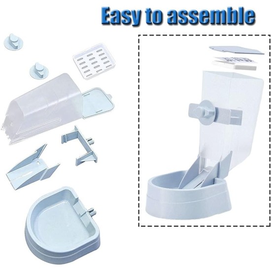 1L Hanging Small Animal Feeder with Lid Small Animal Feeder Box, Automatic Pet Feeder, Ideal for Rabbits, Ferrets, Cats, Birds and Other Small Animals1 1L Hanging Small Animal Feeder with Lid Small Animal Feeder Box, Automatic Pet Feeder, Ideal for Rabbits, Ferrets, Cats, Birds and Other Small Animals1