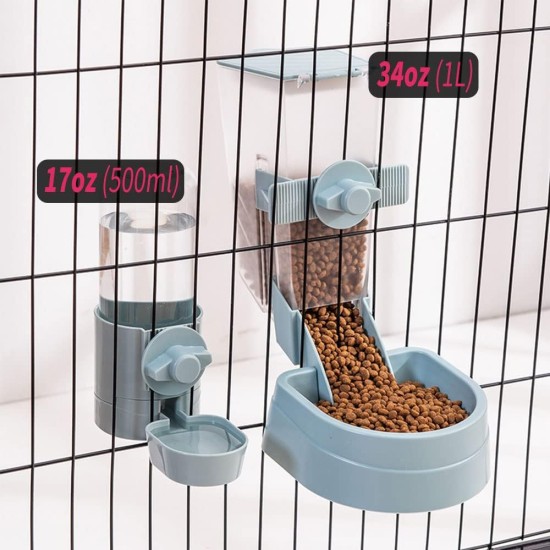 1L Rabbit Cage Automatic Feeder Bowl Small Animal Bucket Feeder with Lid for Rabbits Cat Ferret Chinchilla Guinea Pig 1L Rabbit Cage Automatic Feeder Bowl Small Animal Bucket Feeder with Lid for Rabbits Cat Ferret Chinchilla Guinea Pig
