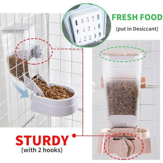 1L Rabbit Cage Automatic Feeder Bowl Small Animal Bucket Feeder with Lid for Rabbits Cat Ferret Chinchilla Guinea Pig 1L Rabbit Cage Automatic Feeder Bowl Small Animal Bucket Feeder with Lid for Rabbits Cat Ferret Chinchilla Guinea Pig