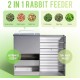 2 in 1 Hay Rack Rabbit Stainless Steel Feeder Hay Rabbit with Cat Litter Tray Water Bottle Feeding Bowls for Hamsters Stainless Steel Rabbit Feeder Hay Holder Rack for Small Pets