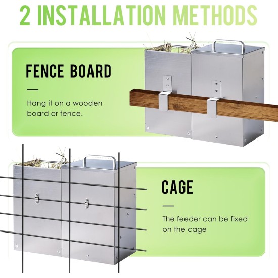 2 in 1 Hay Rack Rabbit Stainless Steel Feeder Hay Rabbit with Cat Litter Tray Water Bottle Feeding Bowls for Hamsters Stainless Steel Rabbit Feeder Hay Holder Rack for Small Pets 2 in 1 Hay Rack Rabbit Stainless Steel Feeder Hay Rabbit with Cat Litter Tray Water Bottle Feeding Bowls for Hamsters Stainless Steel Rabbit Feeder Hay Holder Rack for Small Pets