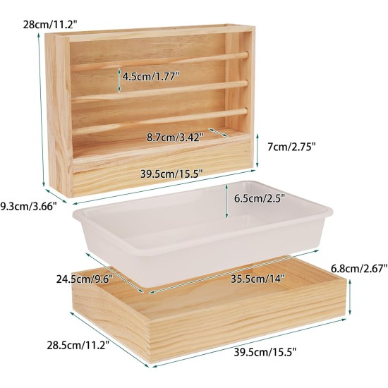 2 in 1 Hay Rack Rabbit Wooden Feeder Hay Rabbit with Cat Litter Tray Water Bottle Feeding Bowls for Hamsters Wooden Rabbit Feeder Hay Holder Rack for Small Pets 2 in 1 Hay Rack Rabbit Wooden Feeder Hay Rabbit with Cat Litter Tray Water Bottle Feeding Bowls for Hamsters Wooden Rabbit Feeder Hay Holder Rack for Small Pets