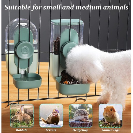 2 x 800 ml Automatic Pet Feeder Water Feeder for Small Animal Cages Rabbit Hutch Cat Puppy Guinea Pig Chinchilla Bird 1 Molar Stone + 1 Sisal Ball Green 2 x 800 ml Automatic Pet Feeder Water Feeder for Small Animal Cages Rabbit Hutch Cat Puppy Guinea Pig Chinchilla Bird 1 Molar Stone + 1 Sisal Ball Green