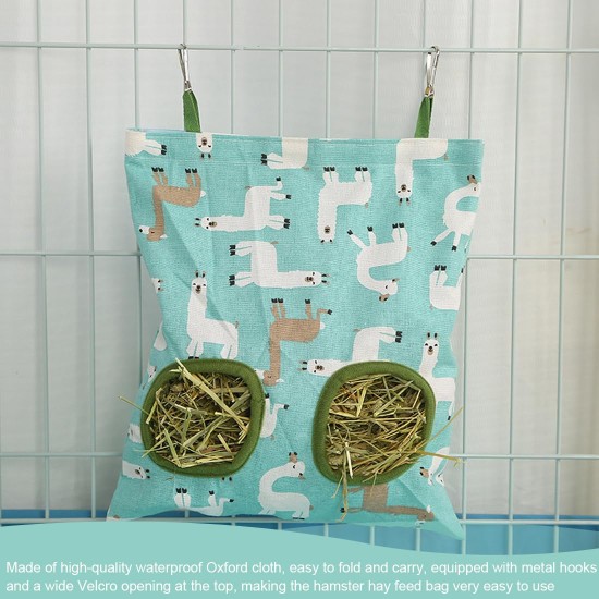 AOEVUIR 2 Fenster Waschbare Hängende Heutasche Heu-Futterbeutel Futterstation für Hasen Chinchillas Hamster und kleine Haustiere Grün AOEVUIR 2 Fenster Waschbare Hängende Heutasche Heu-Futterbeutel Futterstation für Hasen Chinchillas Hamster und kleine Haustiere Grün