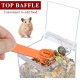 Andiker Automatic Hamster Feeder, 300ml Transparent Acrylic Automatic Feeder for Hamsters, Hedgehogs, Squirrels, Guinea Pigs and Birds (300ml)
