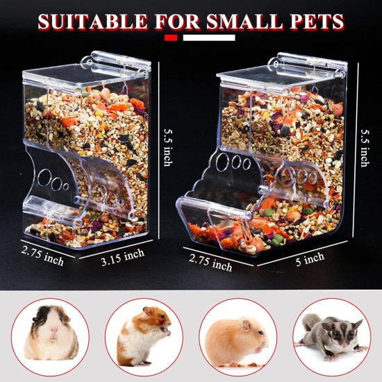 Andiker Automatic Hamster Feeder, 300ml Transparent Acrylic Automatic Feeder for Hamsters, Hedgehogs, Squirrels, Guinea Pigs and Birds (300ml) Andiker Automatic Hamster Feeder, 300ml Transparent Acrylic Automatic Feeder for Hamsters, Hedgehogs, Squirrels, Guinea Pigs and Birds (300ml)