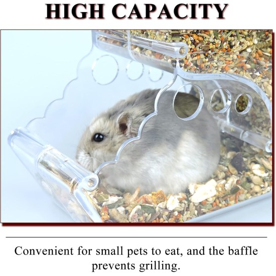 Andiker Automatic Hamster Feeder, 300ml Transparent Acrylic Automatic Feeder for Hamsters, Hedgehogs, Squirrels, Guinea Pigs and Birds (300ml) Andiker Automatic Hamster Feeder, 300ml Transparent Acrylic Automatic Feeder for Hamsters, Hedgehogs, Squirrels, Guinea Pigs and Birds (300ml)