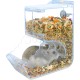 Andiker Automatic Hamster Feeder 400ml Transparent Acrylic Automatic Feeder for Hamsters, Hedgehogs, Squirrels, Guinea Pigs and Birds (400ml)