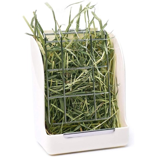 Auidy_6TXD Hay Feeder, Rabbit Feeder, Rabbit Hay Feeder, Feeder for Grass, Hay Feeder, Rabbit Feeder, Feeder (White) Auidy_6TXD Hay Feeder, Rabbit Feeder, Rabbit Hay Feeder, Feeder for Grass, Hay Feeder, Rabbit Feeder, Feeder (White)