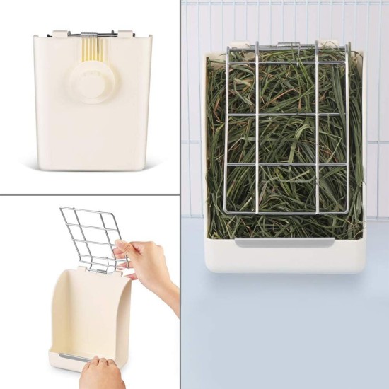 Auidy_6TXD Hay Feeder, Rabbit Feeder, Rabbit Hay Feeder, Feeder for Grass, Hay Feeder, Rabbit Feeder, Feeder (White) Auidy_6TXD Hay Feeder, Rabbit Feeder, Rabbit Hay Feeder, Feeder for Grass, Hay Feeder, Rabbit Feeder, Feeder (White)