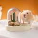Automatic Feeder Hamster, Small Animal Feeder, Hamster Accessories, Hamster Bowl, for Hamsters, Birds, Pigeons, Parrots, Mini Hedgehogs (Yellow)