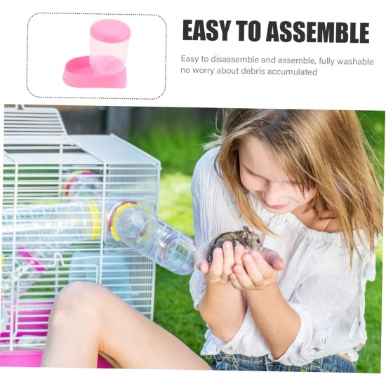 Automatic Feeder for Hamsters, Hedgehog Feeder, Large Hamster Cage, Guinea Pig Cage Feeder with Twist Protection, Automatic Feeder for Pets, Feeding Small Pet Automatic Feeder for Hamsters, Hedgehog Feeder, Large Hamster Cage, Guinea Pig Cage Feeder with Twist Protection, Automatic Feeder for Pets, Feeding Small Pet