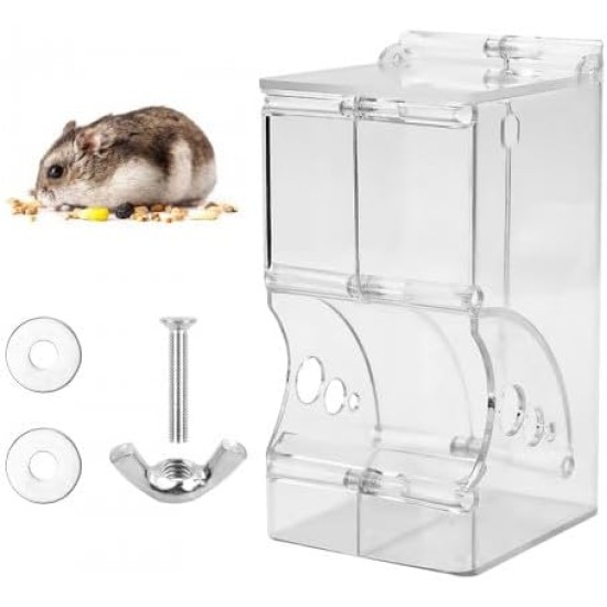 Automatic Feeding Station Guinea Pigs Large Capacity Automatic Feeder Transparent Hamster Feeder Drinking Container Hamster for Hamsters, Birds, Pigeons, Parrots, Mini Hedgehogs Automatic Feeding Station Guinea Pigs Large Capacity Automatic Feeder Transparent Hamster Feeder Drinking Container Hamster for Hamsters, Birds, Pigeons, Parrots, Mini Hedgehogs