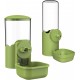 Automatic Food Water Dispenser for Pets, Hanging Water Bottles Feeder for Cages, Feeding Station for Puppies, Kittens, Rabbits, Guinea Pigs, Chinchillas, Hedgehogs, Ferrets (Green)