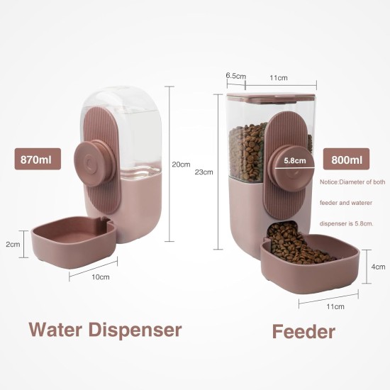 Automatic Food and Water Dispenser for Pets, Hanging Feeder, Automatic Feeder for Small Pets - Rabbits, Ferrets, Cats, Dogs, Birds (Green) Automatic Food and Water Dispenser for Pets, Hanging Feeder, Automatic Feeder for Small Pets - Rabbits, Ferrets, Cats, Dogs, Birds (Green)