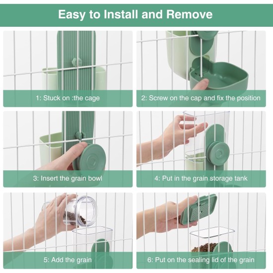 Automatic Food and Water Dispenser for Pets, Hanging Feeder, Automatic Feeder for Small Pets - Rabbits, Ferrets, Cats, Dogs, Birds (Green) Automatic Food and Water Dispenser for Pets, Hanging Feeder, Automatic Feeder for Small Pets - Rabbits, Ferrets, Cats, Dogs, Birds (Green)
