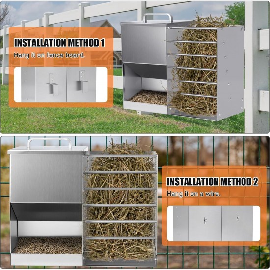Automatische Kaninchenfutterautomaten für Käfig 2 in 1 Heufutterautomat mit Wasserflasche 5L Kaninchenfutterautomat Edelstahl Kaninchenfutterspender für Meerschweinchen Chinchilla Kaninchen andere Kle Automatische Kaninchenfutterautomaten für Käfig 2 in 1 Heufutterautomat mit Wasserflasche 5L Kaninchenfutterautomat Edelstahl Kaninchenfutterspender für Meerschweinchen Chinchilla Kaninchen andere Kle