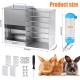 Automatische Kaninchenfutterautomaten für Käfig 2 in 1 Heufutterautomat mit Wasserflasche 5L Kaninchenfutterautomat Edelstahl Kaninchenfutterspender für Meerschweinchen Chinchilla Kaninchen andere Kle