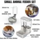 Automatischer Futter Wasserspender, Hängend für Käfige, Geeignet für Welpen, Kätzchen, Kaninchen, Meerschweinchen, Chinchillas, Igel, Frettchen (Grau)