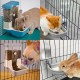 Automatischer Futter Wasserspender, Hängend für Käfige, Geeignet für Welpen, Kätzchen, Kaninchen, Meerschweinchen, Chinchillas, Igel, Frettchen (Grau)