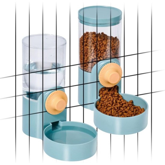 Blueshyhall 2 in 1 Automatic Feeder and Water Dispenser, Hanging Feeder with 1000 ml Large Capacity for Cats, Dogs, Rabbits, Hamsters, Rodents, Pets Blueshyhall 2 in 1 Automatic Feeder and Water Dispenser, Hanging Feeder with 1000 ml Large Capacity for Cats, Dogs, Rabbits, Hamsters, Rodents, Pets