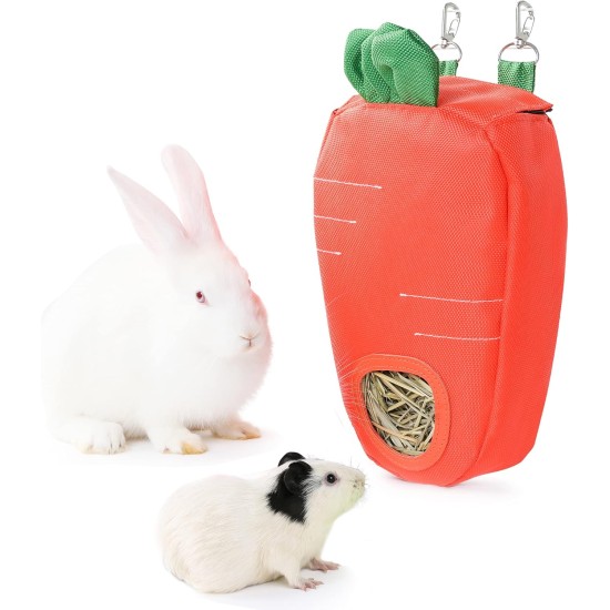 Bunny Feeder for Cage Accessories Rabbit Hay Feeding Bag, JanYoo Guinea Pig Hay Bag Hay Bag All Saints Day (Pumpkin) Bunny Feeder for Cage Accessories Rabbit Hay Feeding Bag, JanYoo Guinea Pig Hay Bag Hay Bag All Saints Day (Pumpkin)