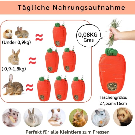 Bunny Feeder for Cage Accessories Rabbit Hay Feeding Bag, JanYoo Guinea Pig Hay Bag Hay Bag All Saints Day (Pumpkin) Bunny Feeder for Cage Accessories Rabbit Hay Feeding Bag, JanYoo Guinea Pig Hay Bag Hay Bag All Saints Day (Pumpkin)