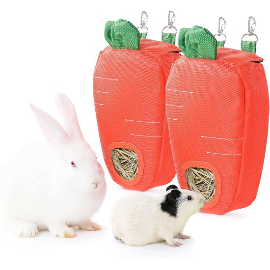 Bunny Feeder for Cage Accessories Rabbit Hay Feeding Bag, JanYoo Guinea Pig Hay Bag Hay Bag All Saints Day (Pumpkin) Bunny Feeder for Cage Accessories Rabbit Hay Feeding Bag, JanYoo Guinea Pig Hay Bag Hay Bag All Saints Day (Pumpkin)