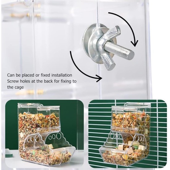 Deosdum Automatic Hamster Feeder, Transparent Acrylic Small Animal Feeder with Large Capacity for Guinea Pigs, Birds, Rabbits, Birds Deosdum Automatic Hamster Feeder, Transparent Acrylic Small Animal Feeder with Large Capacity for Guinea Pigs, Birds, Rabbits, Birds