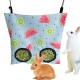 GGUFAY Kaninchen Heutasche, Meerschweinchen Futterstation, Futterspender Kleintiere, 2 Löcher Hängender Heutasche, Kleintiere Heutasche, Futtersack für Hase Chinchilla Hamster Kleine Tiere