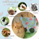 GGUFAY Kaninchen Heutasche, Meerschweinchen Futterstation, Futterspender Kleintiere, 2 Löcher Hängender Heutasche, Kleintiere Heutasche, Futtersack für Hase Chinchilla Hamster Kleine Tiere