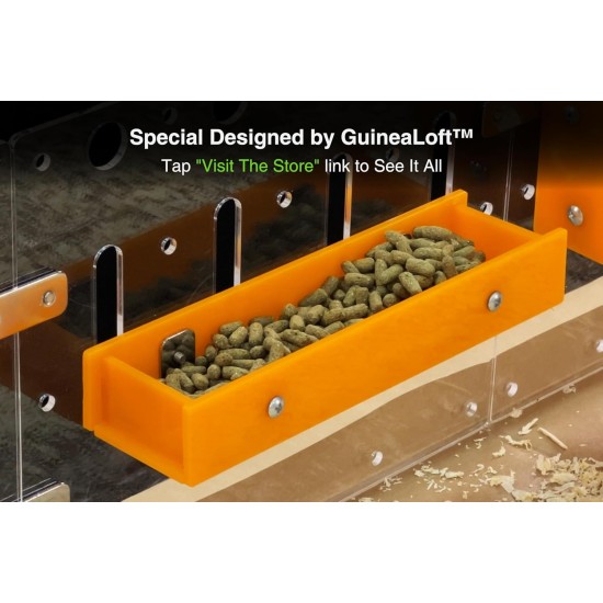 GuineaLoft™ Feeder Yellow - Farewell Traditional Bowls! Ultimate Feeder for Small Pets such as Guinea Pigs, Designed & Made by Experienced Owners GuineaLoft™ Feeder Yellow - Farewell Traditional Bowls! Ultimate Feeder for Small Pets such as Guinea Pigs, Designed & Made by Experienced Owners