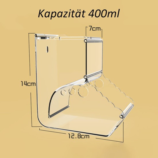 Hamster Feeder, Automatic Hamster Feeder, Large Capacity, Transparent, Gravity Feeding Station, Suitable for Hamsters, Guinea Pigs, Parrots, Mini Hedgehogs (400 ml) Hamster Feeder, Automatic Hamster Feeder, Large Capacity, Transparent, Gravity Feeding Station, Suitable for Hamsters, Guinea Pigs, Parrots, Mini Hedgehogs (400 ml)