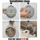 Hay Rack Rabbit, Hanging Feeder for Small Animals, Chinchilla, Guinea Pigs (Grey) Hay Rack Rabbit, Hanging Feeder for Small Animals, Chinchilla, Guinea Pigs (Grey)
