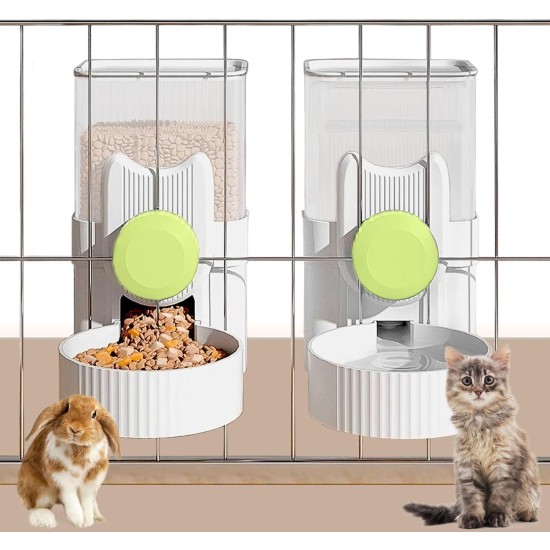 Kathson Rabbit Gravity Car Feeder Set 35 oz Hanging Automatic Food Water Dispenser Cage Automatic Feeder Set for Rabbits Chinchilla Guinea Pig Hedgehog Ferret Kitty Puppy (Green) Kathson Rabbit Gravity Car Feeder Set 35 oz Hanging Automatic Food Water Dispenser Cage Automatic Feeder Set for Rabbits Chinchilla Guinea Pig Hedgehog Ferret Kitty Puppy (Green)