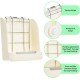 Kikuo Feeder for Hay (Metal Mesh & Plastic), Rabbit / Chinchilla Feeder / Large Guinea Pigs, Bowls for Pets & Small Animals - White Kikuo Feeder for Hay (Metal Mesh & Plastic), Rabbit / Chinchilla Feeder / Large Guinea Pigs, Bowls for Pets & Small Animals - White