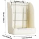 Kikuo Feeder for Hay (Metal Mesh & Plastic), Rabbit / Chinchilla Feeder / Large Guinea Pigs, Bowls for Pets & Small Animals - White Kikuo Feeder for Hay (Metal Mesh & Plastic), Rabbit / Chinchilla Feeder / Large Guinea Pigs, Bowls for Pets & Small Animals - White