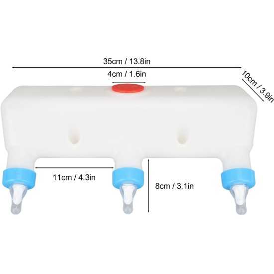 Lamb Feeder 3 Pacifiers Small Animal Milk Feeder Goat Milk Bottle Piglet Puppy Baby Lamp Kitten - Farm Drinking Equipment Multi Nipple Design Lamb Feeder 3 Pacifiers Small Animal Milk Feeder Goat Milk Bottle Piglet Puppy Baby Lamp Kitten - Farm Drinking Equipment Multi Nipple Design