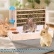 MUALROUS 3 in 1 Großer Kaninchen Heu Feeder mit Katzentoilette Holz Futterautomat aus Holz mit 2 Näpfen Hase Toilette für Kaninchen Meerschweinchen Chinchilla Hase Andere Kleintiere
