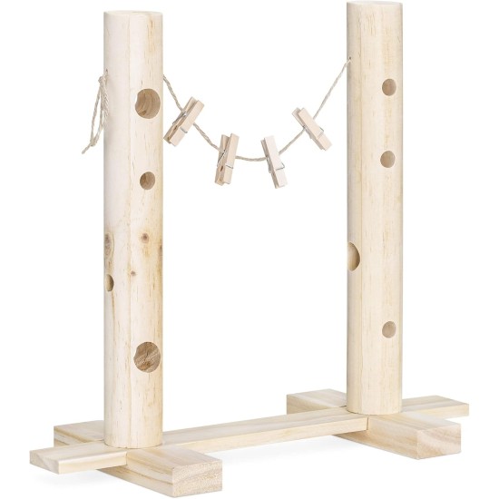 Navaris Rabbit Feeding Station - Feeder for Rabbits Hamsters Guinea Pigs - Automatic Feeder - Wooden Feeder - Feeder for Rodents Navaris Rabbit Feeding Station - Feeder for Rabbits Hamsters Guinea Pigs - Automatic Feeder - Wooden Feeder - Feeder for Rodents