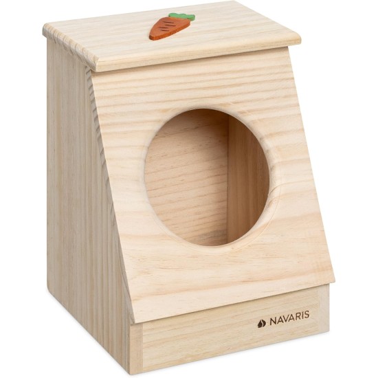 Navaris Wooden Hay Dispenser for Rabbits, Hamsters and Other Small Animals - Hay Rack for Rabbit Hutch Rabbit Cage Navaris Wooden Hay Dispenser for Rabbits, Hamsters and Other Small Animals - Hay Rack for Rabbit Hutch Rabbit Cage