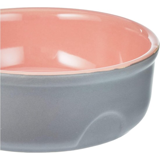 Nobby 73764 Feed, Grey/Salmon Ceramic Dog Bowl Nobby 73764 Feed, Grey/Salmon Ceramic Dog Bowl