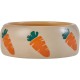 Nobby Carrot Ceramic Feeding Trough, Beige/Orange, 500 ml, Pack of 1