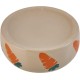 Nobby Carrot Ceramic Feeding Trough, Beige/Orange, 500 ml, Pack of 1