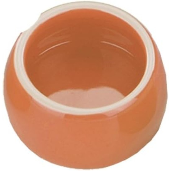 Nobby Carrot Ceramic Feeding Trough, Beige/Orange, 500 ml, Pack of 1 Nobby Carrot Ceramic Feeding Trough, Beige/Orange, 500 ml, Pack of 1