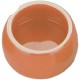 Nobby Carrot Ceramic Feeding Trough, Beige/Orange, 500 ml, Pack of 1