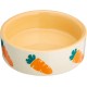 Nobby Carrot Small Animal Ceramic Bowl, Beige/Orange, Ø 7.5 x 2.5 cm Nobby Carrot Small Animal Ceramic Bowl, Beige/Orange, Ø 7.5 x 2.5 cm