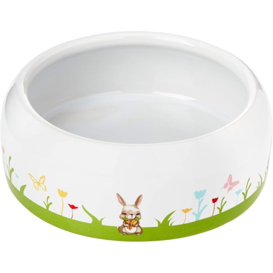Nobby Flower 73752 Ceramic Feeding Trough, 500 ml, White/Multicoloured Nobby Flower 73752 Ceramic Feeding Trough, 500 ml, White/Multicoloured